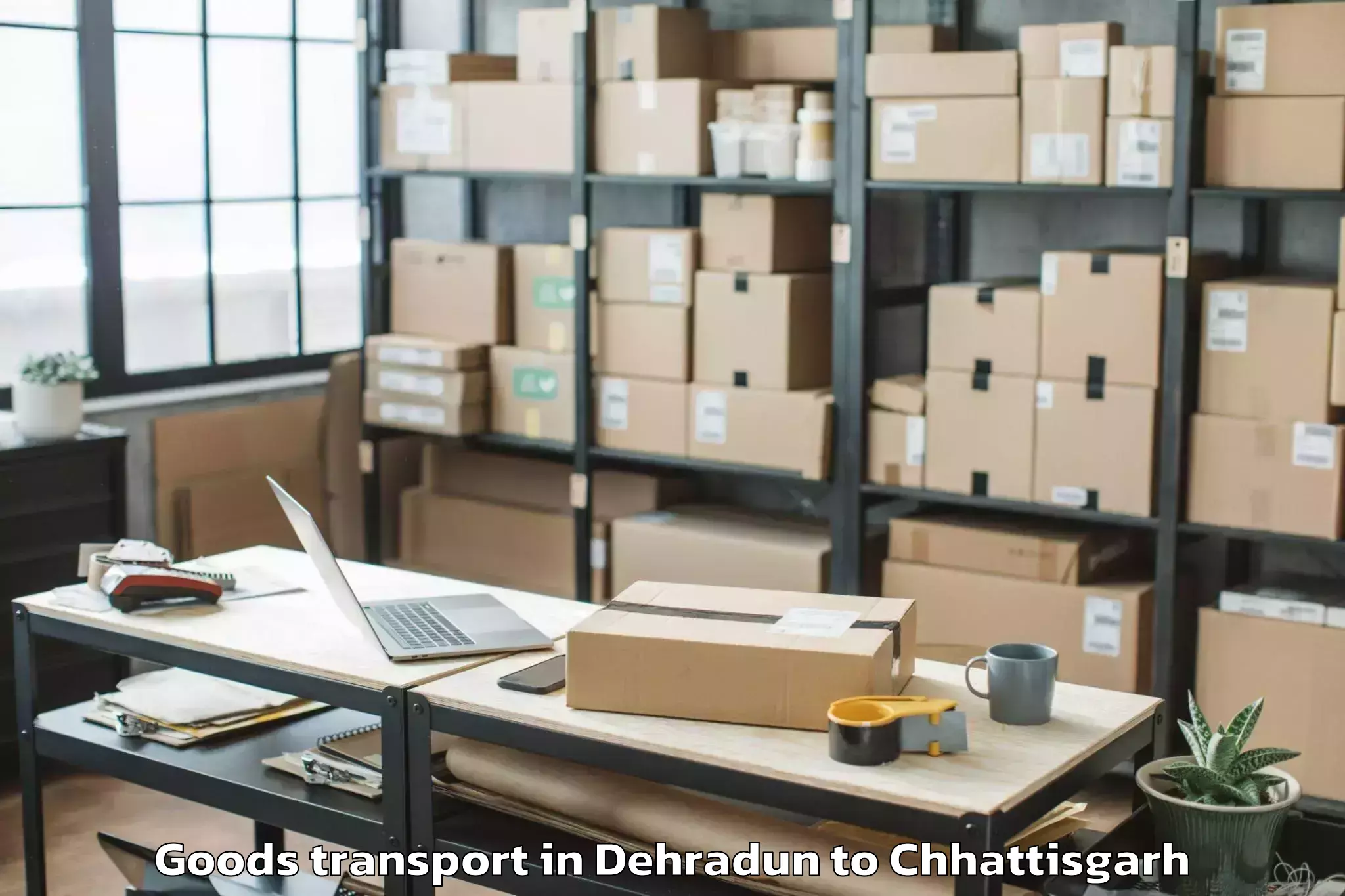 Book Dehradun to Geedam Goods Transport